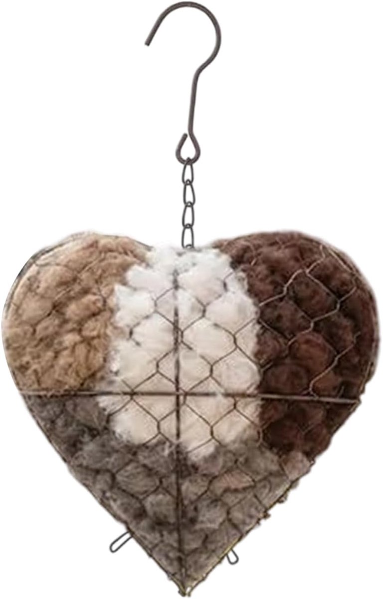 Vogelnest Houder - Nest Station - Vogels Voeren - Hartvormig Ontwerp - 20 x 20 cm - Metaal