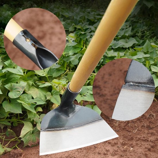 Tuinschoffel Staal - Wiedschoffel Hoofd - Onkruid Verwijderen - Zware Kwaliteit - 31.5 cm van Tuinschoffel. — afbeelding 4
