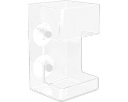 Voederbak Huisdieren - Voerbak Aquarium - Voer Verspilling Vrij - Multifunctioneel Ontwerp - 6x6x10cm - Transparant