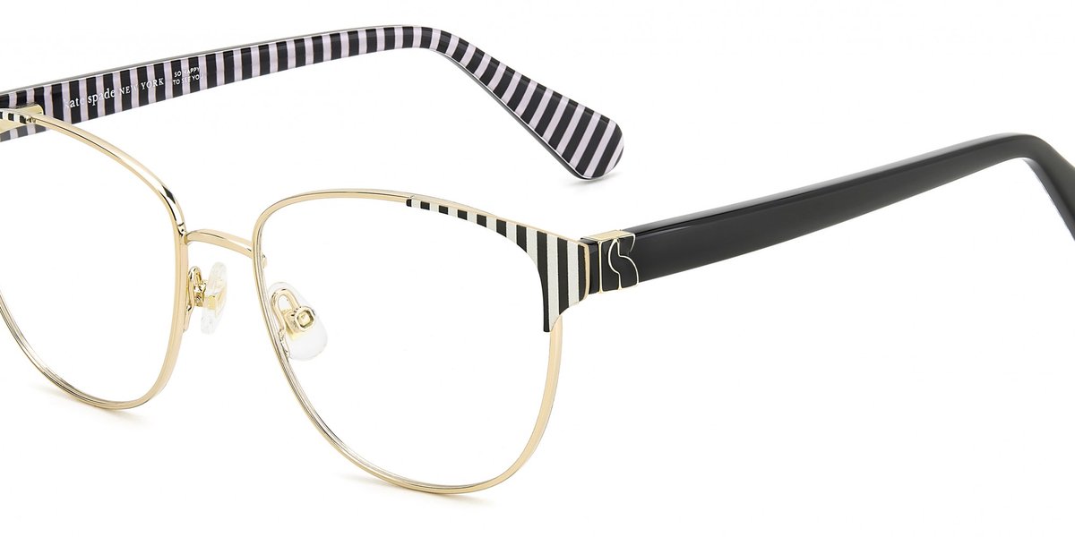 Kate Spade DOVE/G Gold pattern black 52/16/140 WOMAN Brilmonturen