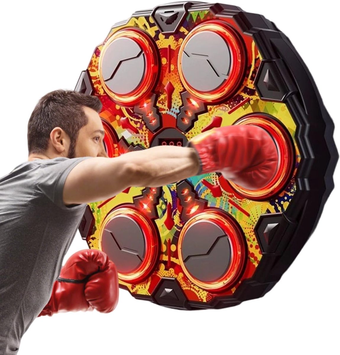 Muziek Boksen Machine - Interactieve Trainer - Thuis Fitness - Ritme Gebaseerd - 33x33cm - Kleurrijk