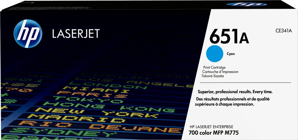 HP 651A originele toner cartridge cyaan standard capacity 16.000 paginas 1-pack