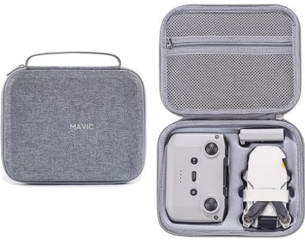 Kraftverdia Drone Tas voor DJI Mini 2 / Mini 4K / Mini 2 SE – Stevige Opberg Case voor Fly More Combo – Compact & Beschermend