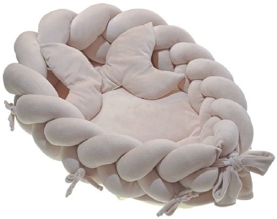 LuMali Babynestje XXL Beige 75x55cm - Mordesign Babynest - Baby Dome - Verstelbaar OEKO-TEX