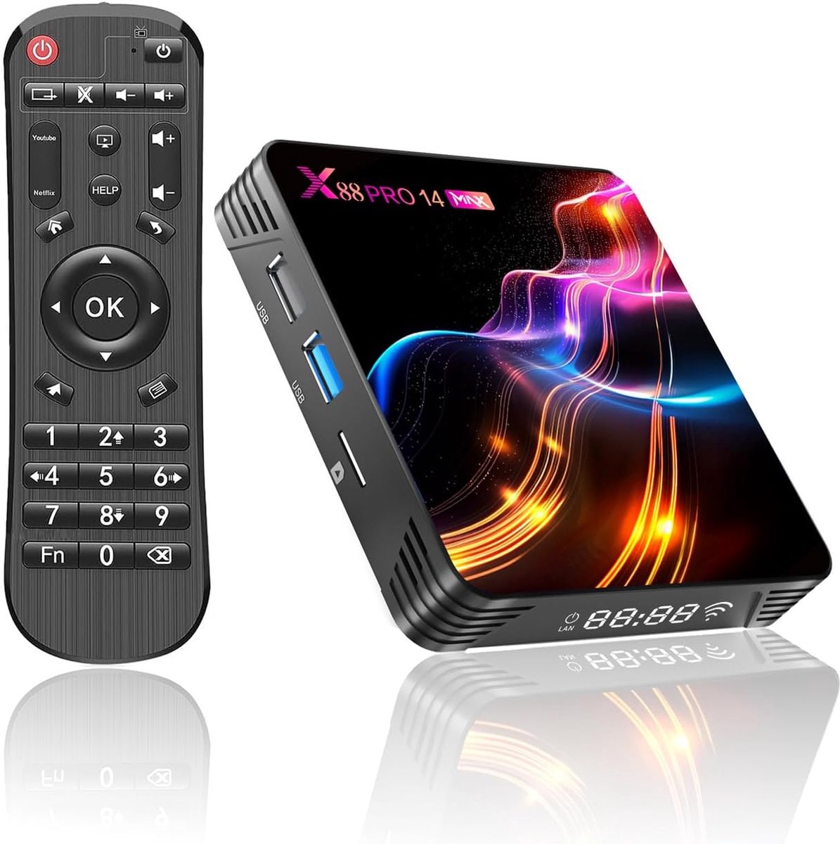 Smart TV Box - Media Speler - Streaming Films - 8K Resolutie - 10x8x5 cm