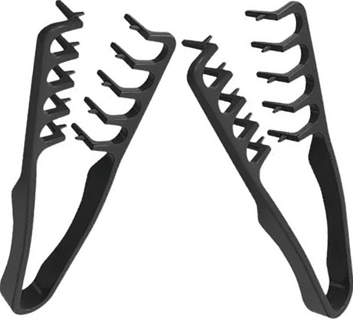 Haarstylingkam - 2 stuks - Texturerende kam - Kam met brede tanden - Tool voor volumetoename bij de wortels - Haarstylingaccessoires - Bedekt ponynaden - Lichtgewicht ontwerp - Dames en Heren - Geschikt voor krullend en dik haar - Zwart