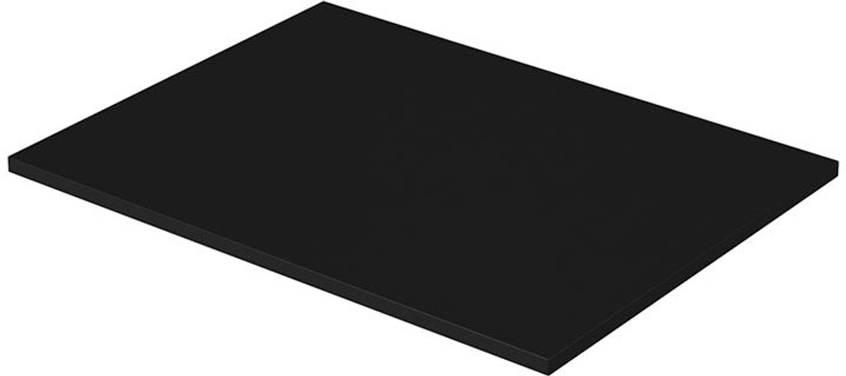 Nicole badkamerwerkblad 60 cm – Mat zwart | Kleur: Mat zwart | Maat: 60x45,5 cm