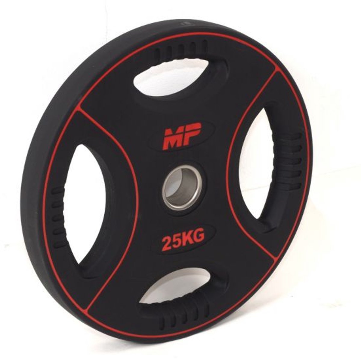 Muscle Power PU 4-Grip Halterschijf - 50 mm - 25 kg