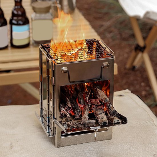 Camping Kooktoestel - Houtkachel Outdoor - Maaltijden Bereiden - Compact Vouwontwerp - 21 x 15 x 8 cm van Camping — afbeelding 2