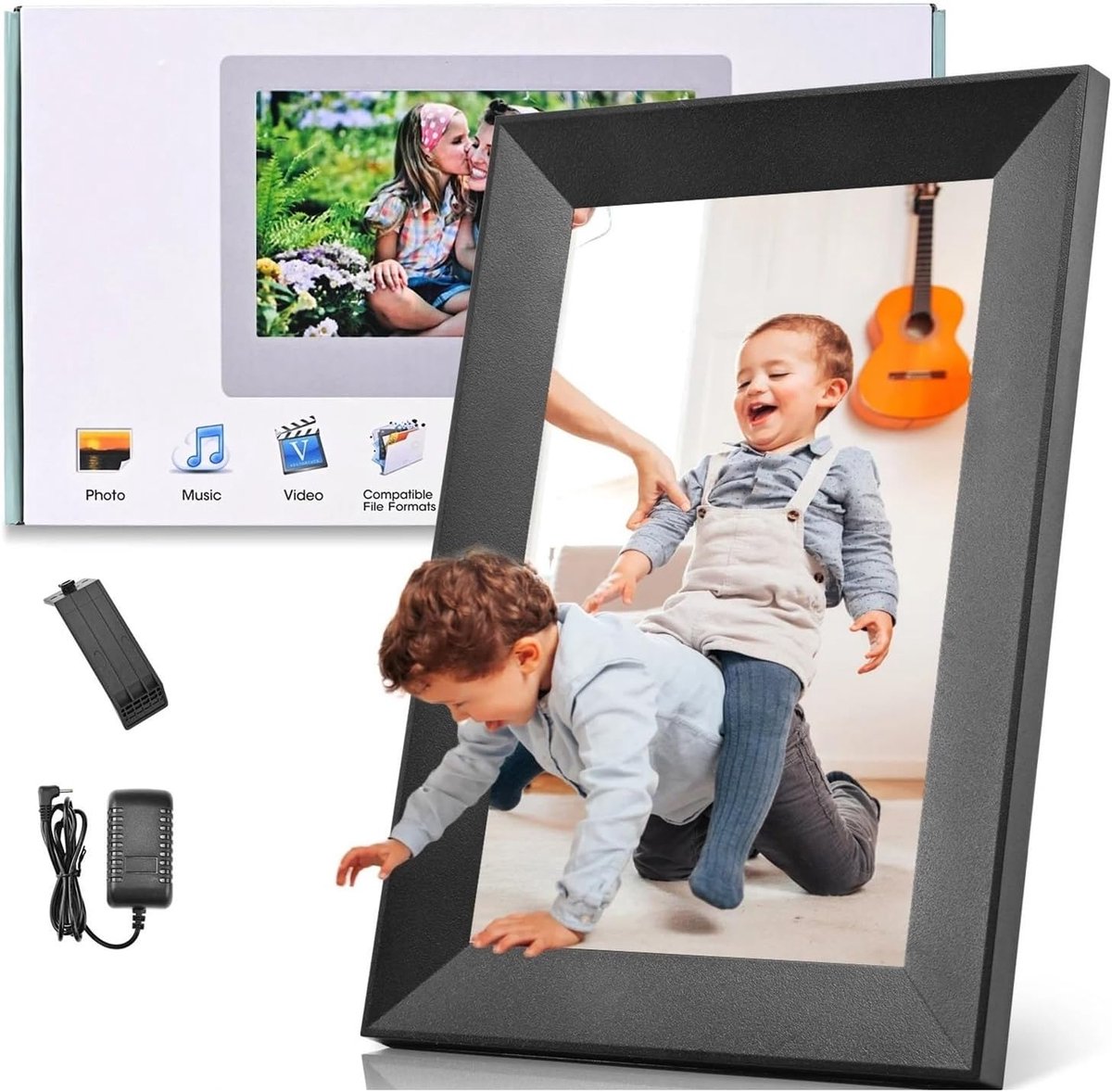 Digitale Fotolijst - Cloud Frame - Foto Delen - Touchscreen Bediening - 10 Inch IPS - Zwart