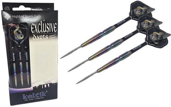 Steeldartpijlen Keltik Darian 23g Rainbow â€“ 90% Tungsten van Merkloos — afbeelding 2