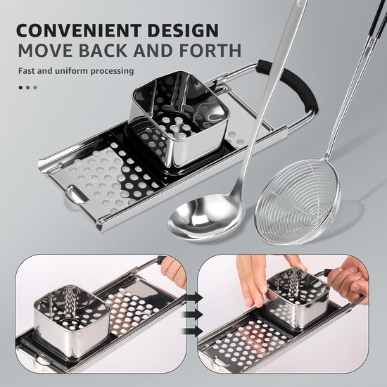 Spätzle Schaaf - Pasta Maker - Verse Pasta Maken - Roestvrij Staal - 32.5 x 11 x 7 cm — afbeelding 2