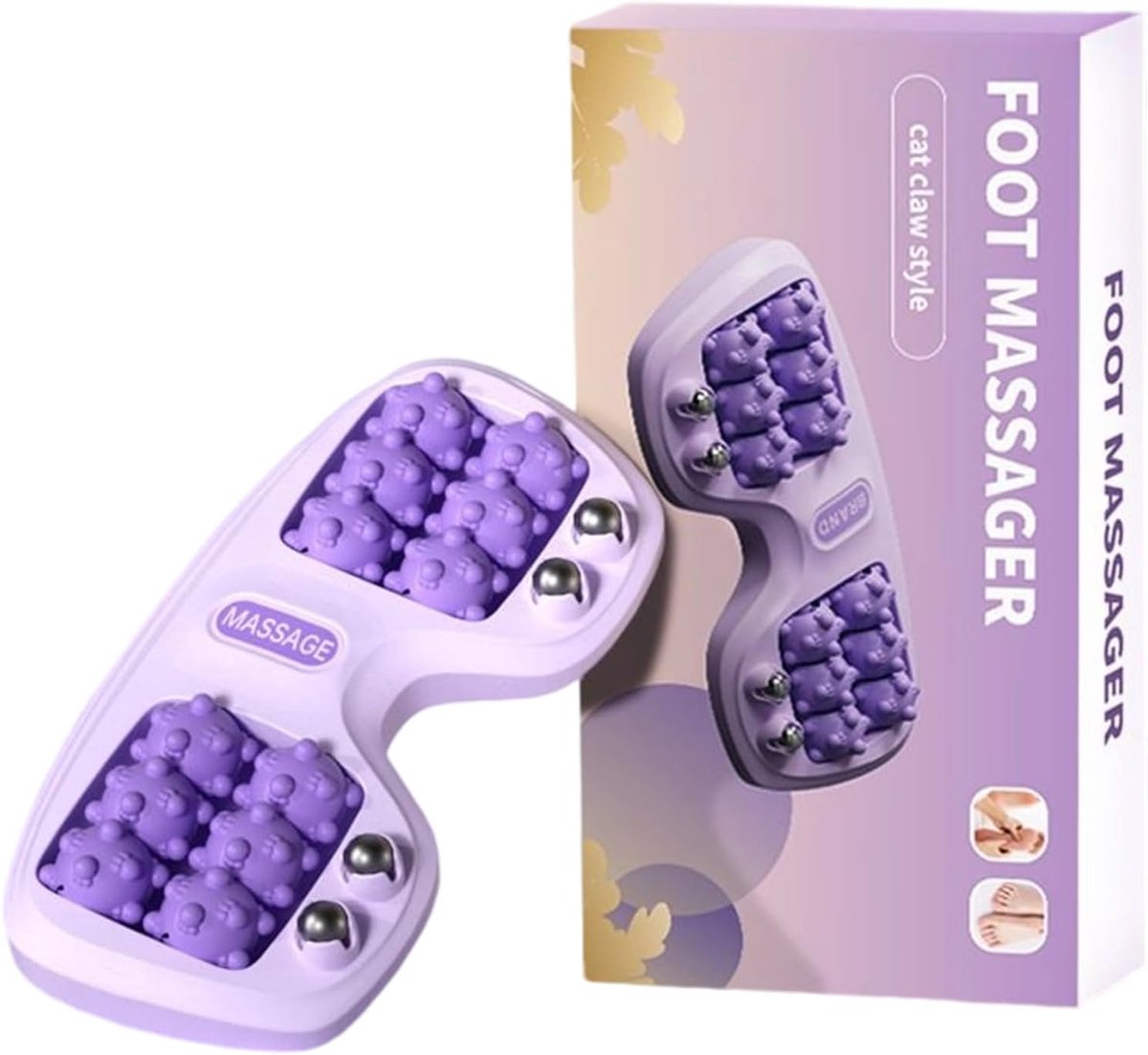 Voetmassage Roller - Reflexologie Plantair - Spierverlichting Thuis - Draagbaar Ontwerp - 31 x 17 x 7 cm