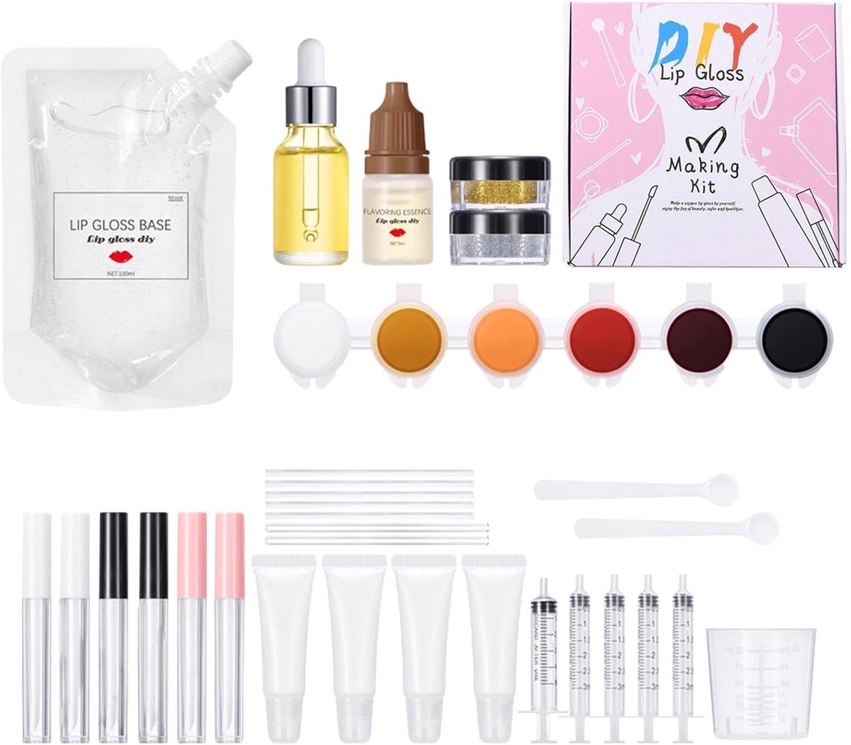Lip Gloss Maken - Make-up Set - Persoonlijke Creatie - Natuurlijk en Gezond - 25.9 x 23.8 x 7.7 cm