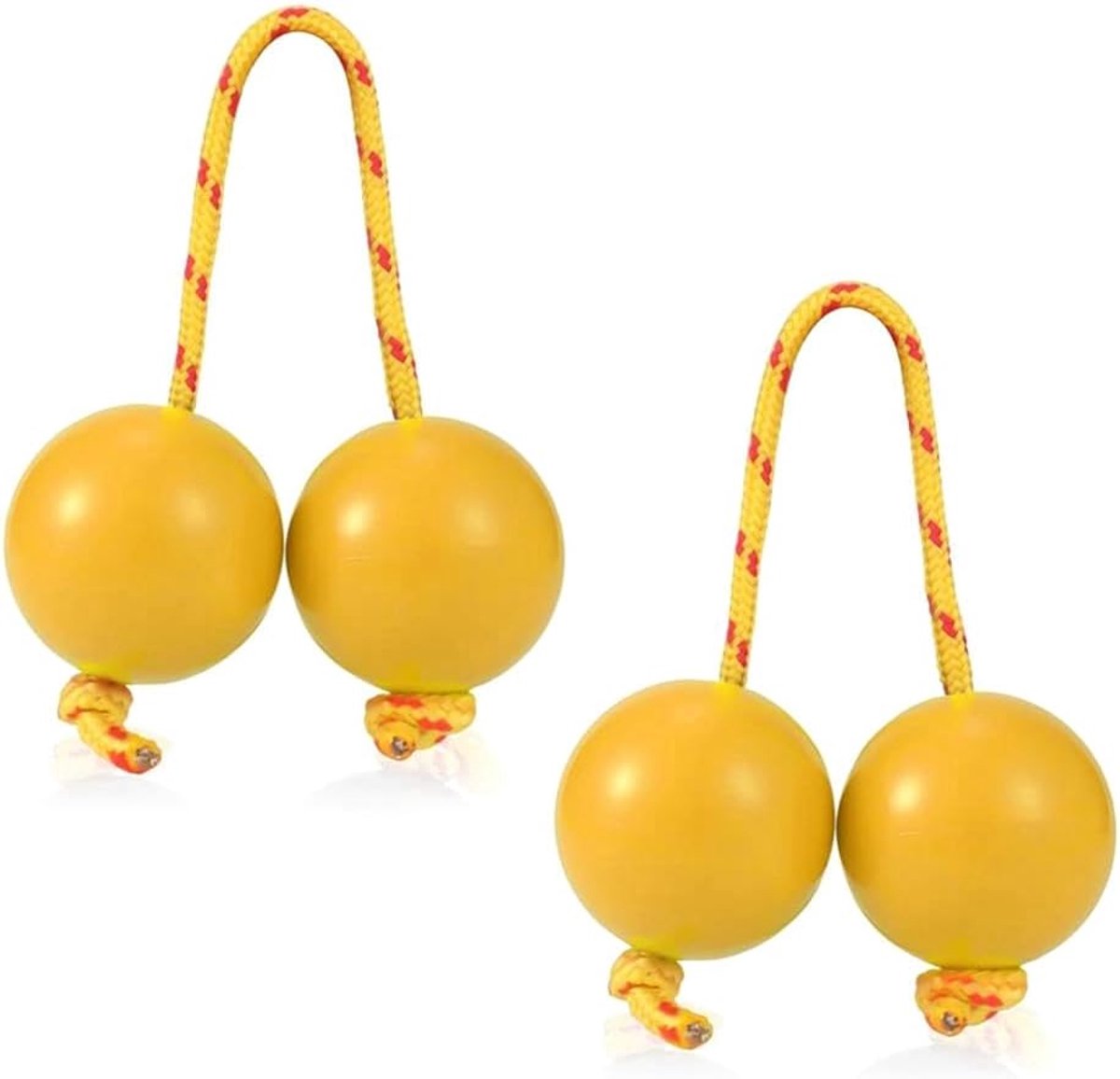 Percussie Ballen - Ritmische Instrumenten - Muziek Maken - Set van twee - 120 gram - Geel