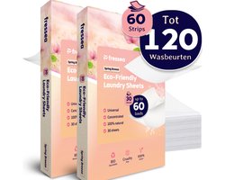 Fressea Wasstrips 120 Wasbeurten - Wasmiddel Strips - Plasticvrij & Vegan Wasmiddeldoekjes (Lentebloesem)