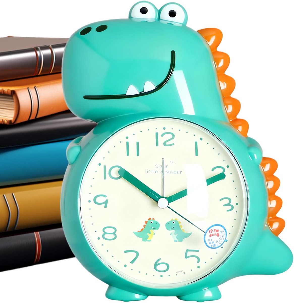 Kinderwekker - Draagbare speaker - Ochtendroutine - Leuk dierenontwerp - 13.3 cm breed - Groen