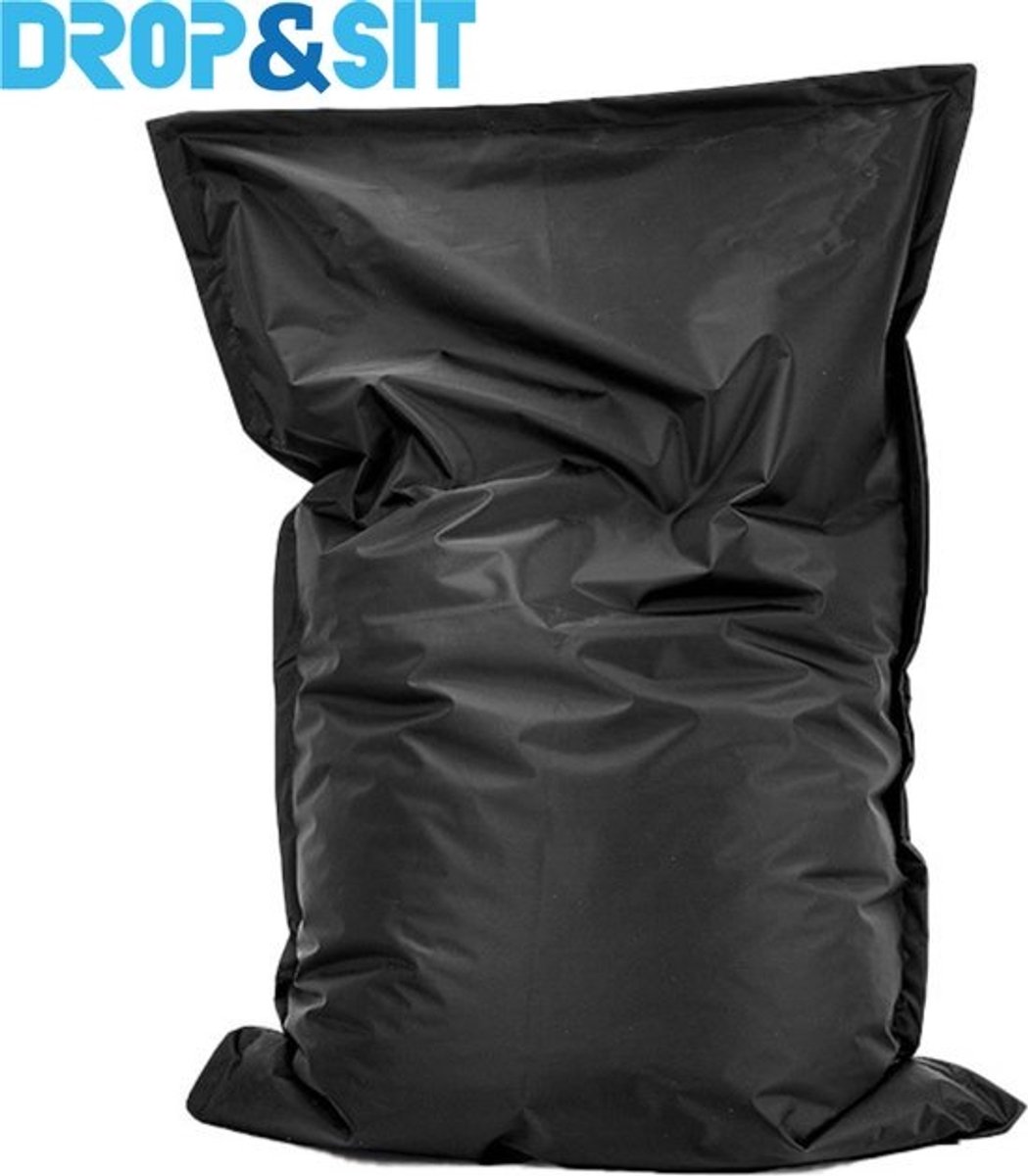 Drop & Sit - Zitzak - Zwart - 100x150 cm - Voor binnen en buiten