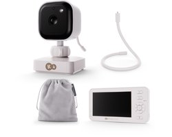 Kinderkraft NITEEYE TRAVEL Babyfoon - Draadloos Baby Monitor - camera 360° draaibare - Nachtzicht - Temperatuursensor - Slaapliedjes