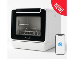 VENTUX Mini Vaatwasser Inc.App,Camping Vaatwasser - Mini Vaatwasser met 8 Programs - Kleine Vaatwasser - Mini Afwasmachine - Portable Vaatwasser - Draagbare Vaatwasser - Tafelvaatwasser - Smalle Vaatwasser