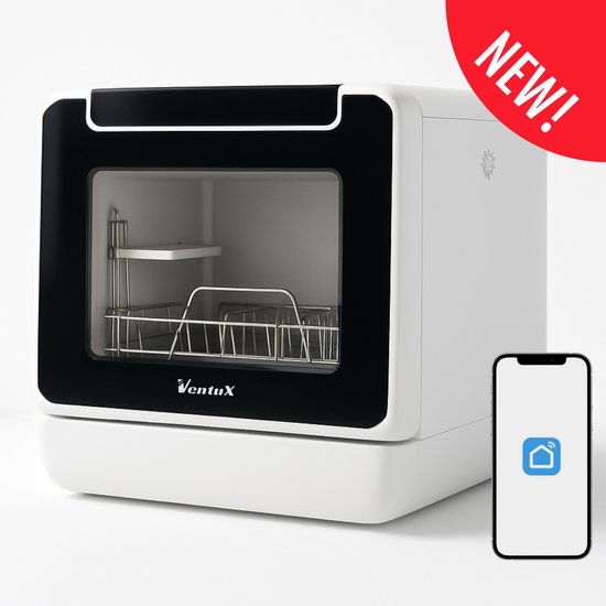 Foto: Ventux mini vaatwasser inc app camping vaatwasser mini vaatwasser met 8 programs kleine vaatwasser mini afwasmachine portable vaatwasser draagbare vaatwasser tafelvaatwasser smalle vaatwasser