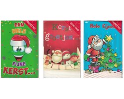 Wenskaart - muziekkaart - set van 3 - 3 kerstkaarten - 3 muziekkaarten - 3 kerstkaarten met kerstmuziek - Sound card - fijne kerst en een gelukkig nieuwjaar - kerstgroetjes - hele fijne feestdagen en een schitterend nieuwjaar