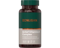 BONUSAN Actief Vitamine B-complex – 60 Capsules – B-vitaminen + Choline, Inositol en Vitamine C