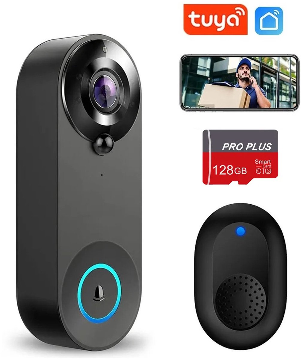 Tuya Video deurbel met Camera + WiFi | Bewegingssensor |