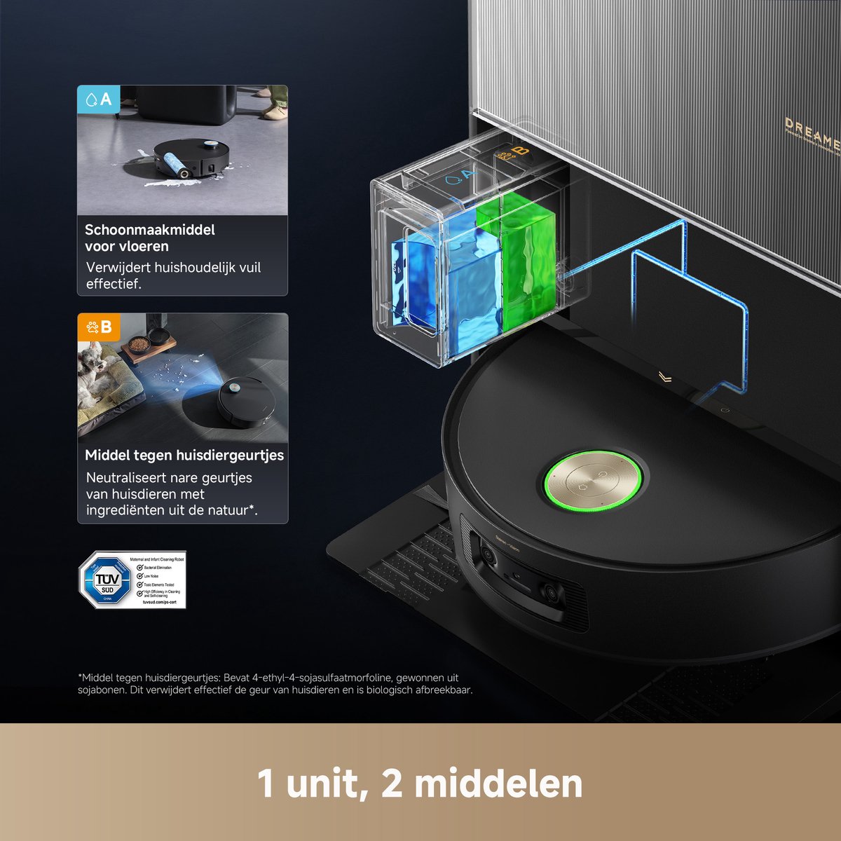 Dreame Aqua 10 Ultra Roller Complete Black – Robotstofzuiger met dweilfunctie – 30.000Pa Zuigkracht – AquaRoll™ & ThermoHub™ 100°C zelfreiniging – Tapijtveilig & slim Omnesight™ 2.0 navigatie – Voor harde vloeren & drempels — afbeelding 7