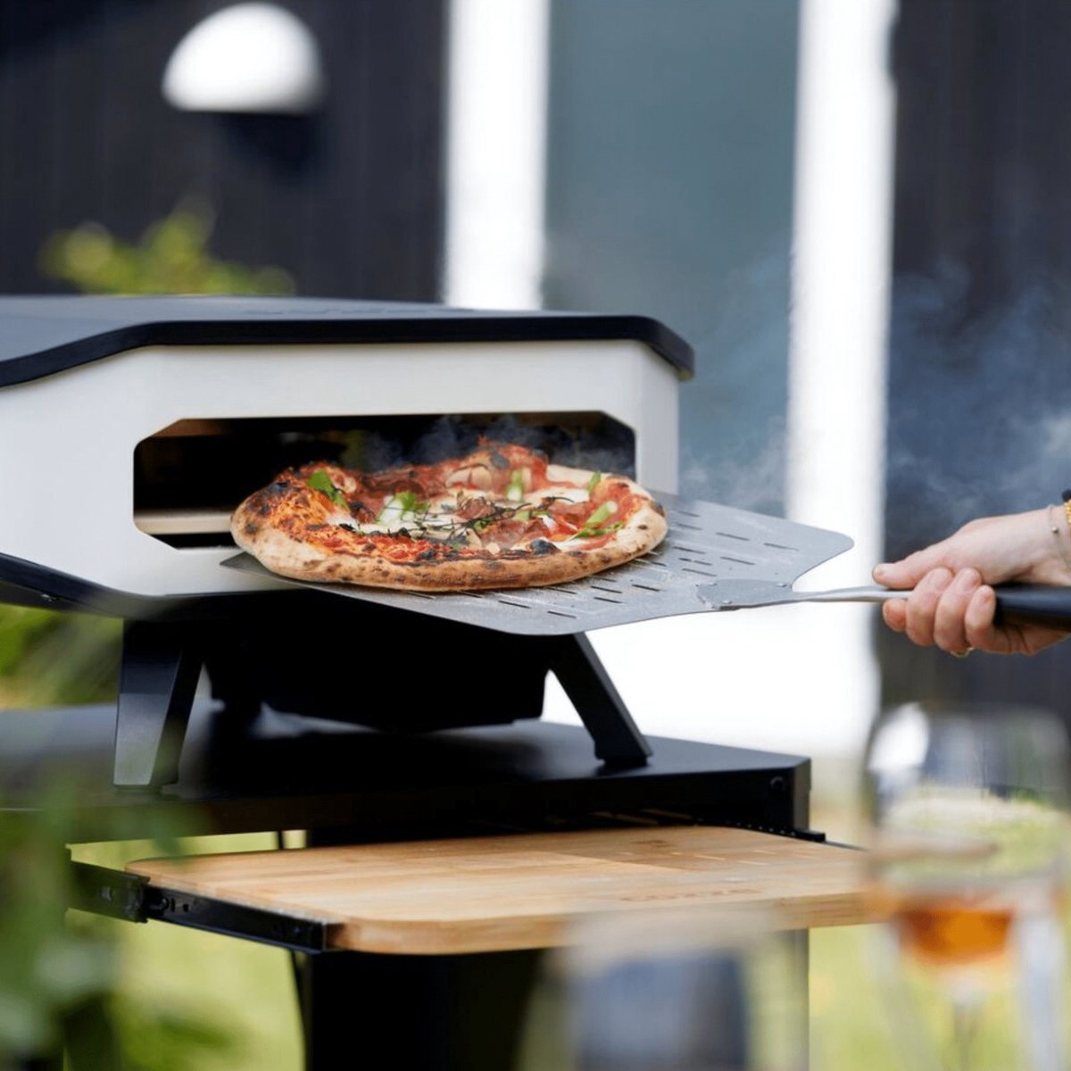 Cozze® Elektrische Pizza oven 17” - Met Pizzasteen, Deur & Gratis Pizzaset - Tot 450°C - Voor Pizza’s tot 42 cm - Elektrische Pizza Oven voor Binnen & Buiten – foto 7