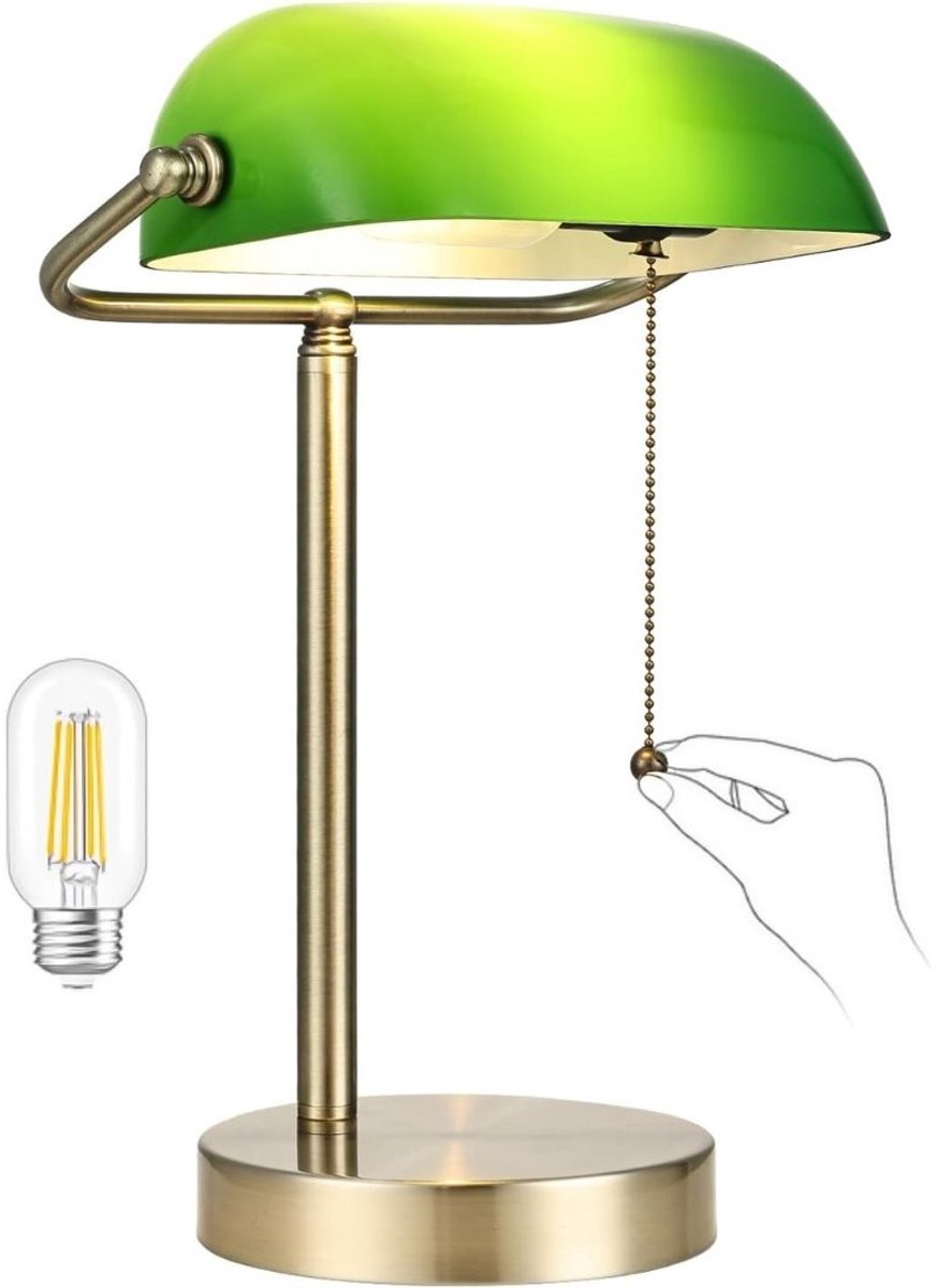 CLVP® Bankierslamp - Bureaulamp - Notarislamp Authentiek - Daglichtlamp