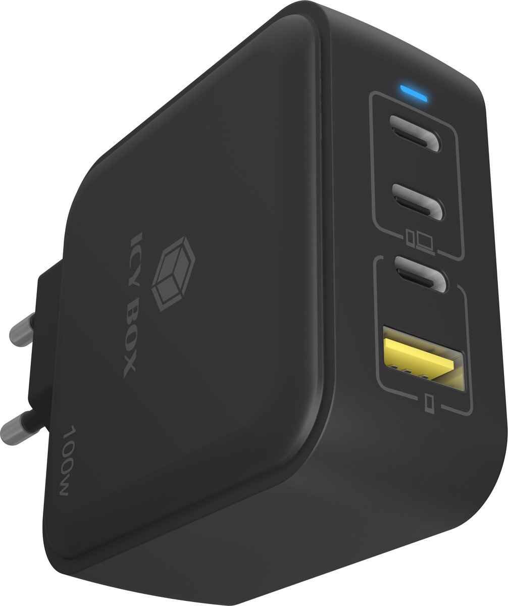 ICY BOX IB-PS1040-PD Universeel Zwart AC Snel opladen Binnen