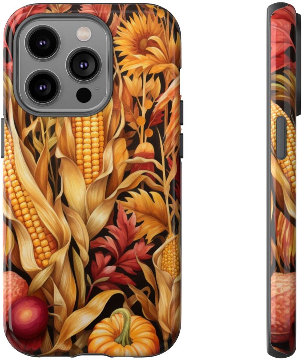 Herfst Oogst Botanisch Patroon – Telefoonhoesje Geschikt voor iPhone 14 Pro