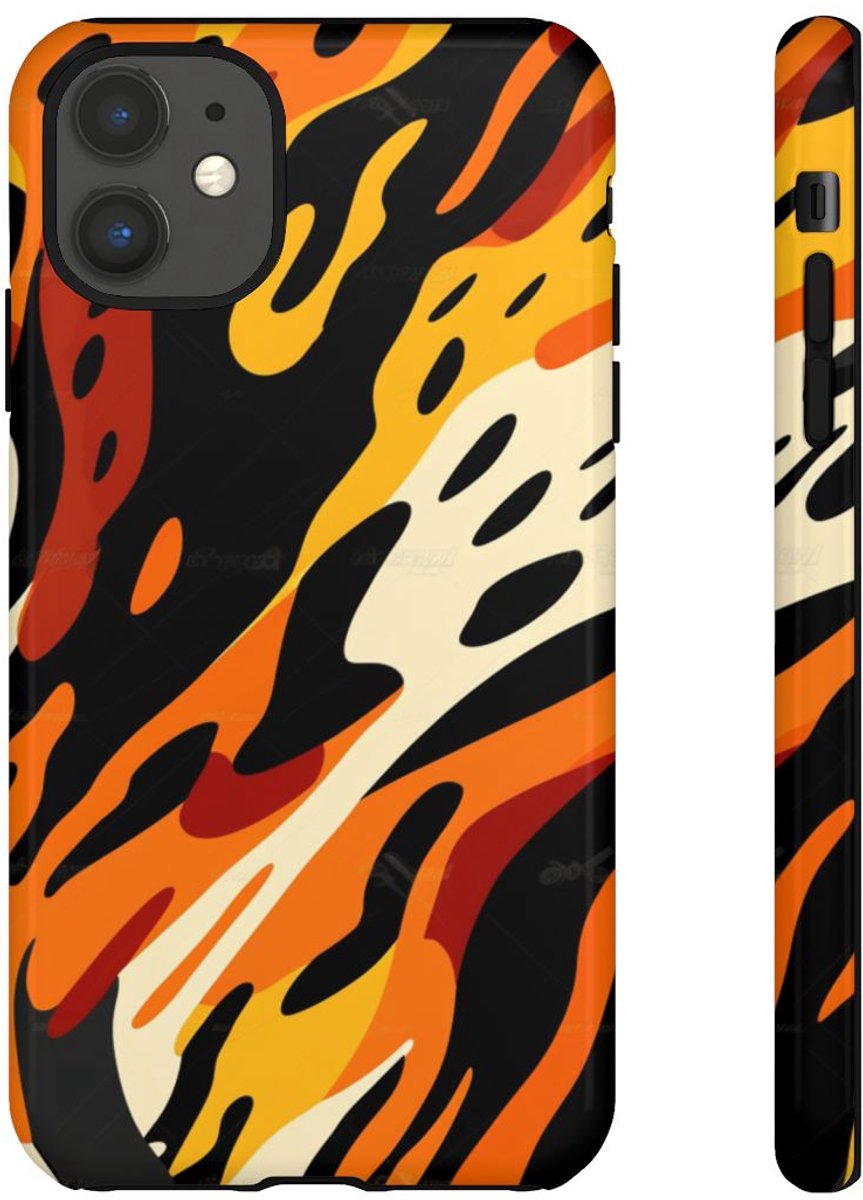 Abstract Dierenprint Patroon – Telefoonhoesje Geschikt voor iPhone 11