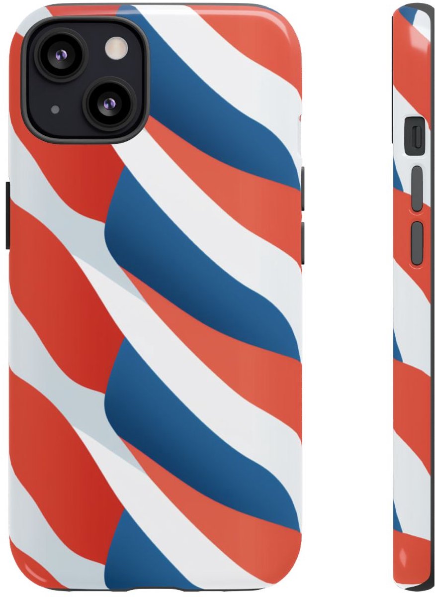 Minimalistisch Frans Vlagpatroon – Telefoonhoesje Geschikt voor iPhone 13