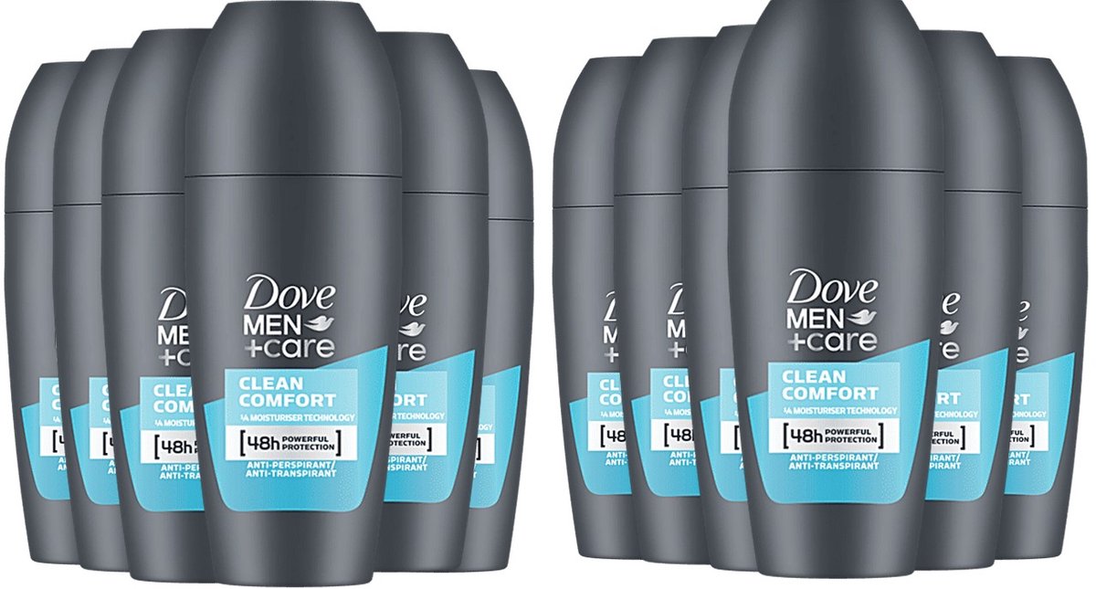 Dove Deo Roller Clean Comfort - Voordeelverpakking 12 Stuks