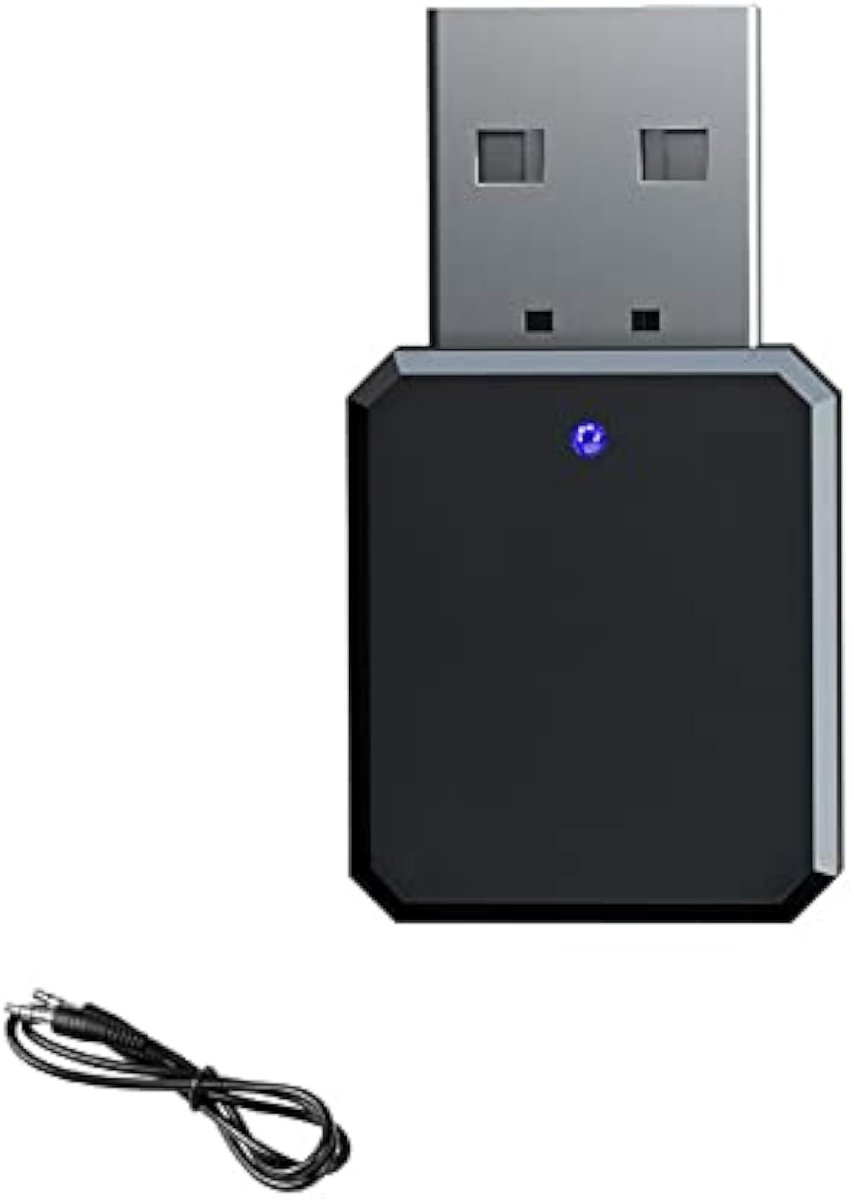 Auto USB Bluetooth-adapter, USB Bluetooth-adapter, USB 5.1 Bluetooth-ontvanger, stereohoofdtelefoon met dubbele uitgang, tv, auto- en audioapparatuur