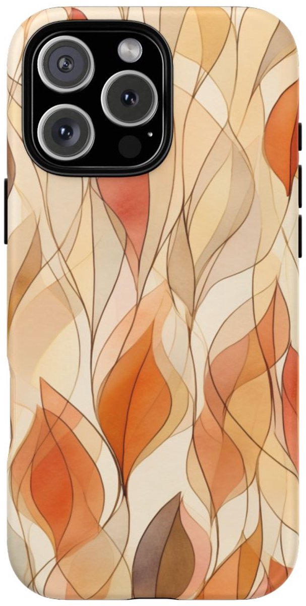 Aquarel Herfstbladeren Patroon – Telefoonhoesje Geschikt voor iPhone 16 Pro Max