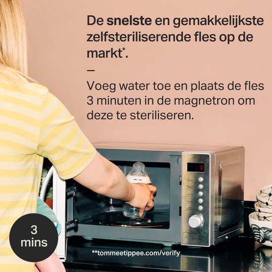 Tommee Tippee Natural Start zuigflessen - langzame uitstroomsnelheid - anti-colic ventiel - 260ml - verpakking van 6 stuks - gemengde kleuren van Tommee Tippee — afbeelding 2
