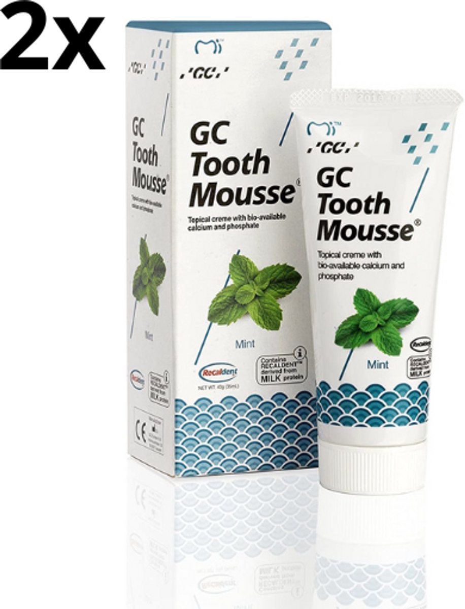 GC Tooth Mousse Mint - 2 stuks - Voordeelverpakking