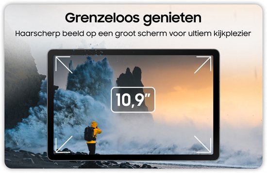 Grensloos genieten met een 10,9 inch haarscherp beeld.