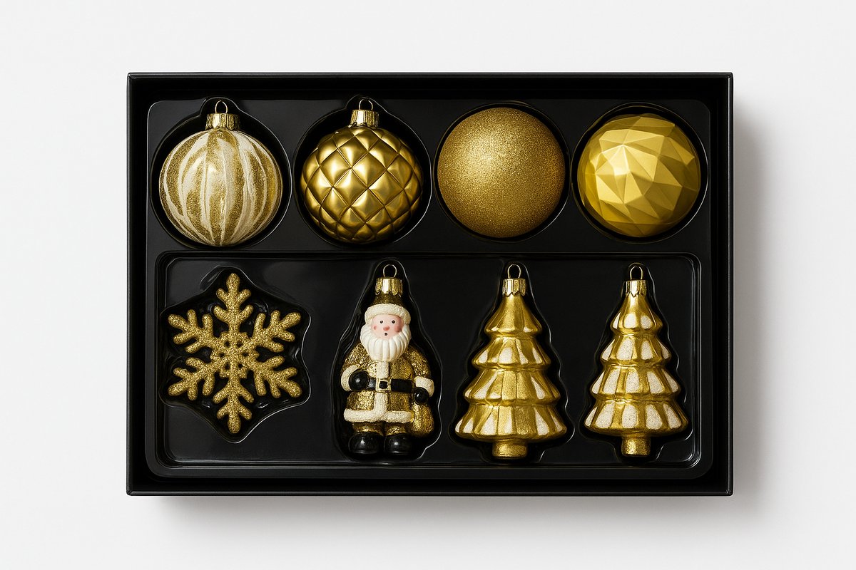 Luxe Kerstballen & Ornamenten Set – 13 - delig – Goud & Wit
