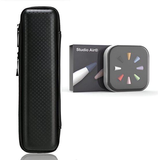 Studio Air® Luxe Pencil Case geschikt voor Apple Pencil 1 en 2 - Etui met 8 Pencil Tip Cases