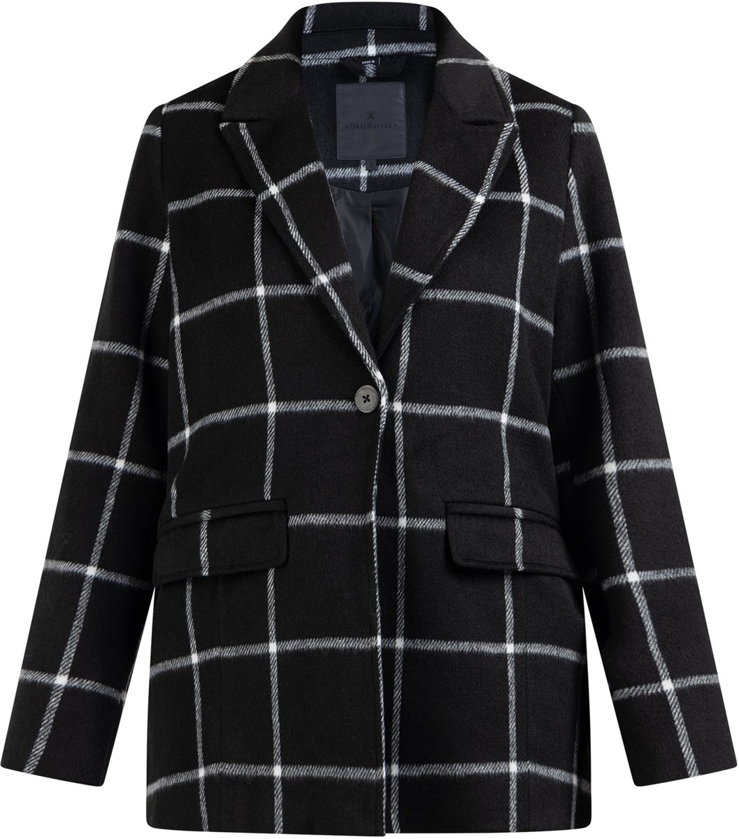 DreiMaster Lange blazer van wolmix