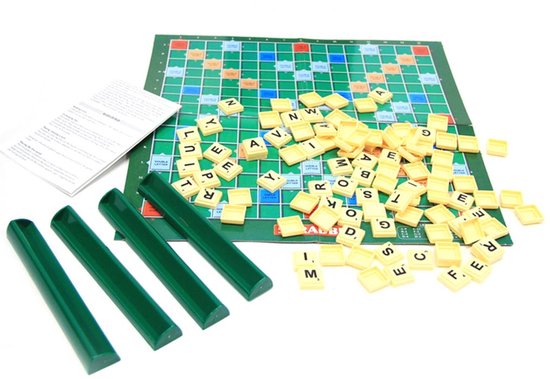 Opvouwbaar Scrabble Bordspel - Engelse woordspel - 2-4 Spelers Educatief - Woordspelling - Reis en Thuis