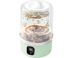Mini wasmachine-kleine wasmachine-camping wasmachine-Kleine wasmachine - Mini-wasmachine voor ondergoed - Oplaadapparaat voor babykleding, handdoeken, sokken en delicate kleding - Groen - 11x11x17cm
