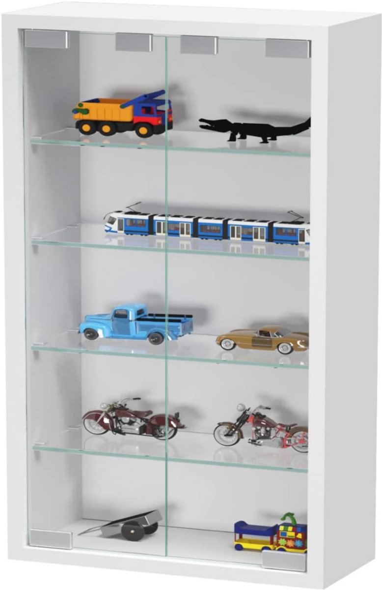 ApexArte® Vitrinekast met Glas - Vitrinekasten Woonkamer - (LxWxH) - 40x13x60