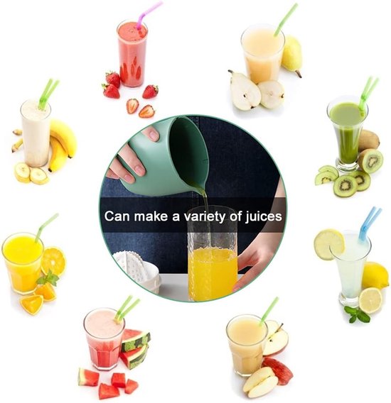 sap centrifuge - Handmatige Citroenpers - Sapbeker - citroensapcentrifuge - Limoenpers - sinaasappelpers - sapcentrifuges groenten en fruit - Lemon squeezer - Citrusknijper - Fruitpers - Sinaasappelpers - Groen- 9.5*15cm van Merkloos — afbeelding 5