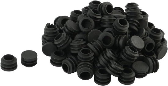 Plastic Ronde Buis Inserts Einde Blanking Caps 19mm Dia 100 Stuks Zwart - Bescherming Meubels - Kappen industrieel Ontwerp