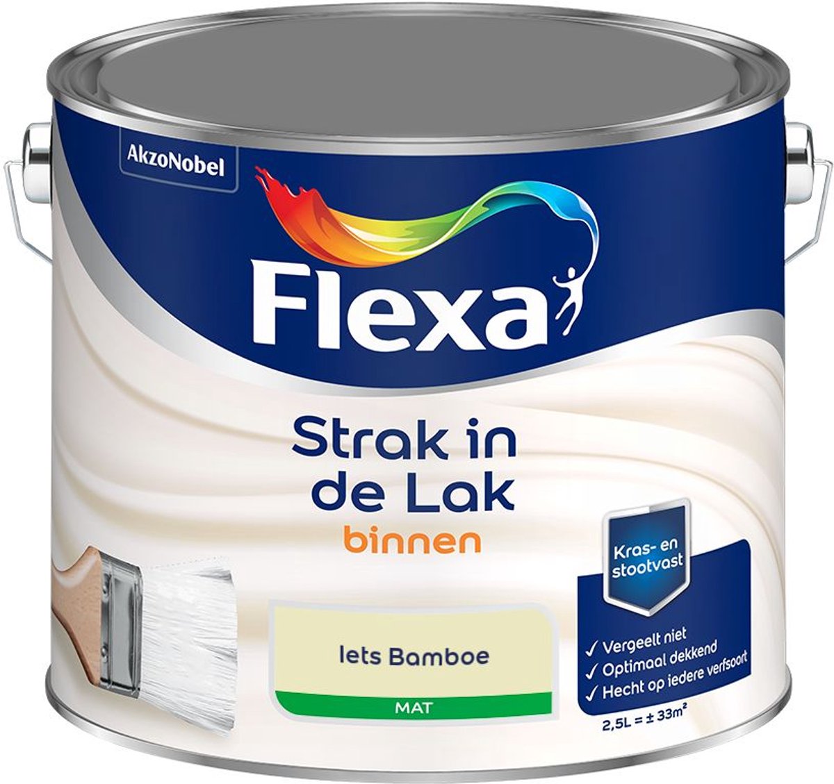 Flexa - Strak in de Lak Binnenlak Mat - Iets Bamboe - Mengverf - 2.5 L